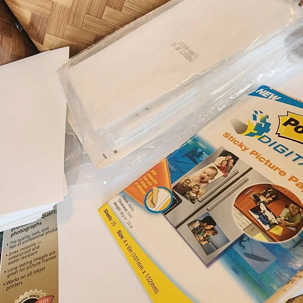 Lot of Various Photo Paper Photo Cards‎ Envelopes Glossy HP Hammermill Post It